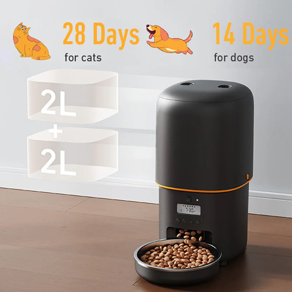 Nityers 4L Automatic Cat Feeder With Voice Recorder