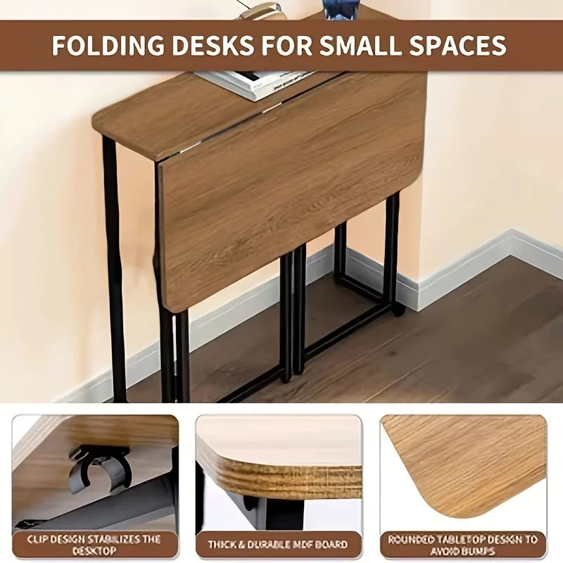 Foldable Rolling Laptop Desk With X Shaped Metal Frame And Lockable Casters