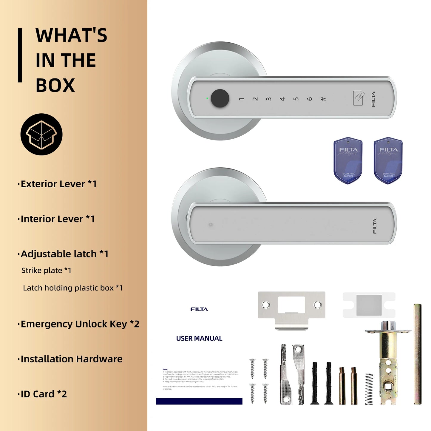 Viladepot Smart Lock Fingerprint App Control Bluetooth Indoor Door Hardware