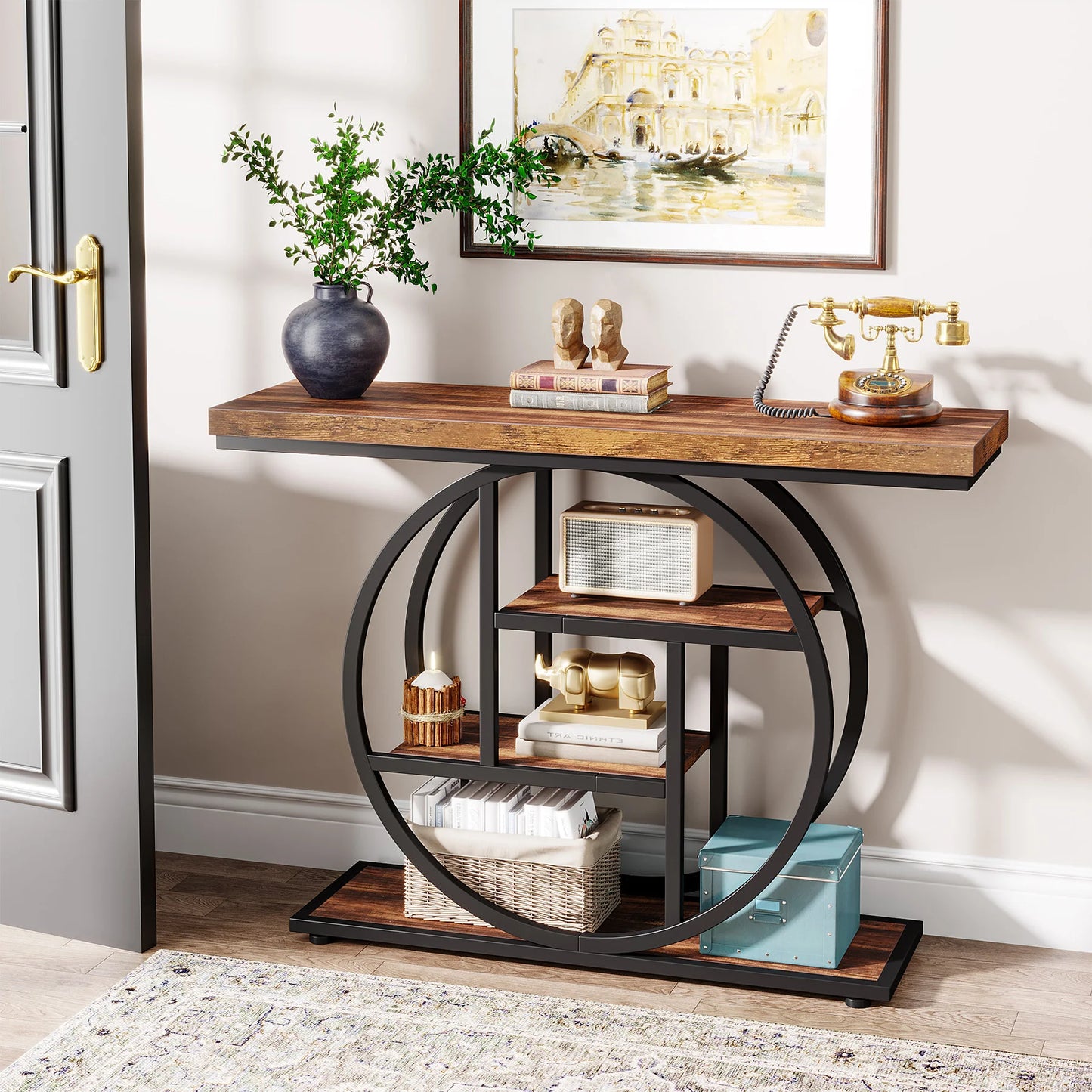 Tribesigns Console Table Multi Tier Entryway Sofa Table
