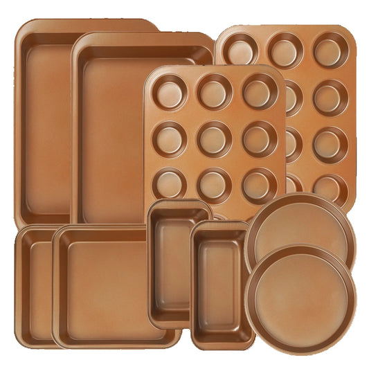 Nonstick Carbon Steel Bakeware Set Oven Safe Dishwasher Baking Pans