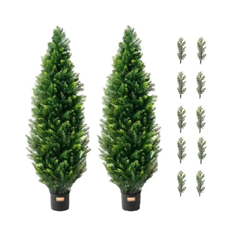 SucceBuy Artificial Cedar Topiary Tree For Home Garden Decor