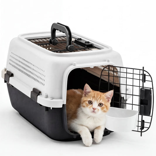 JHK Pet Carrier For Small Dogs And Cats With Top Load Door And Secure Latches