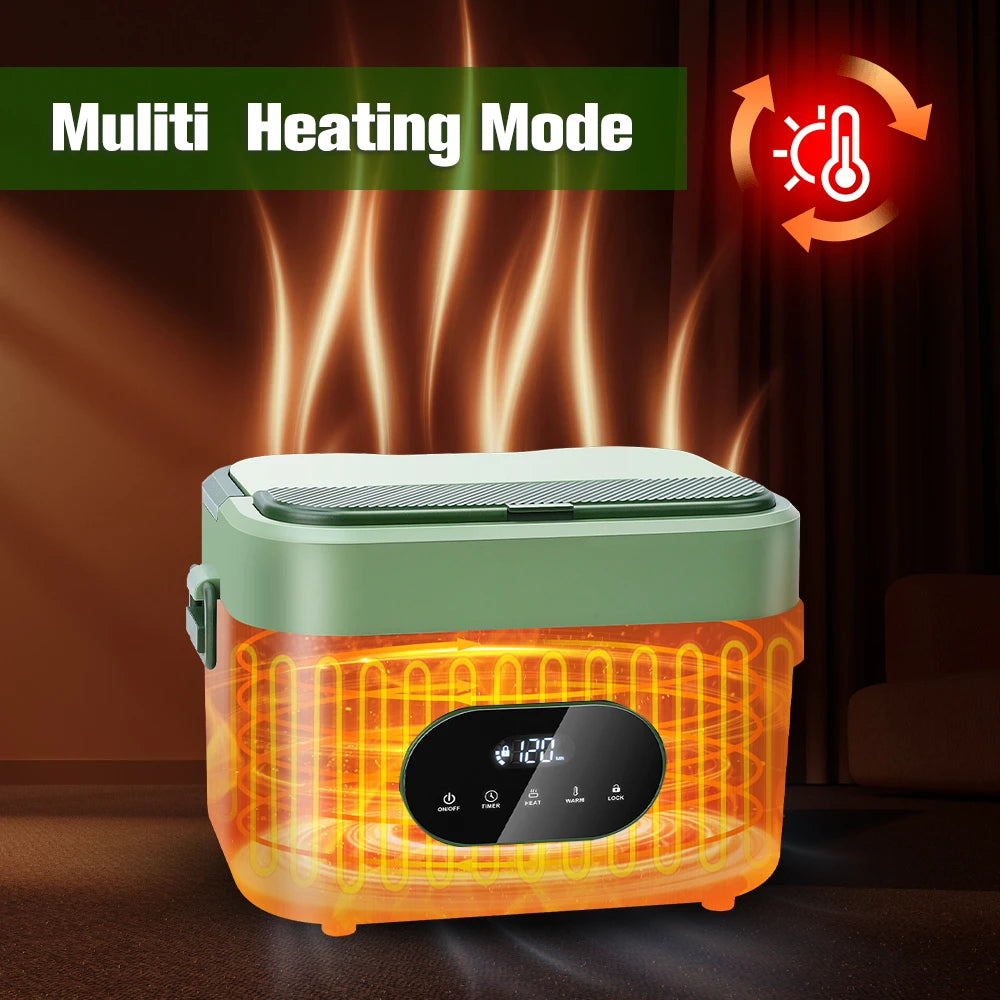 Portable Cordless Electric Heated Lunch Box With Rechargeable Battery