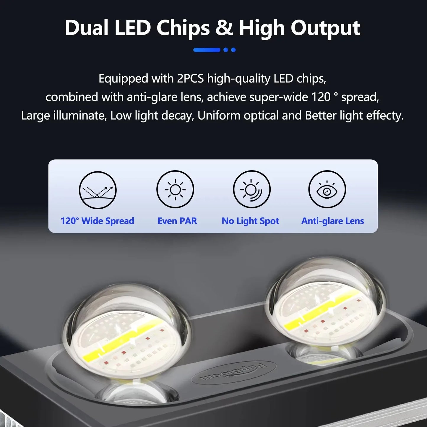 PopBloom RL180 WiFi LED Aquarium Reef Light 180W Full Spectrum
