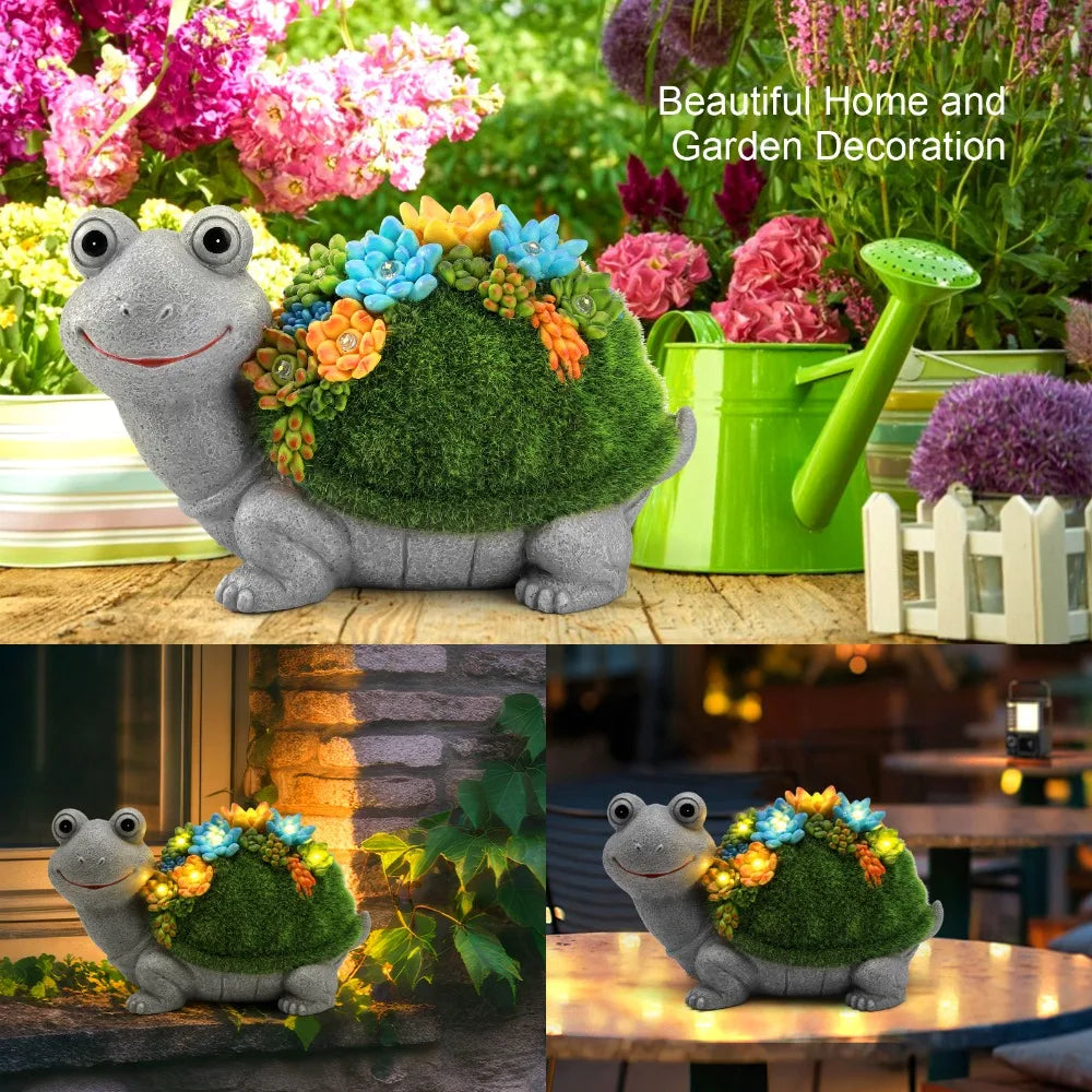 Solar Garden Animal Statue Light for Outdoor Courtyard Decor