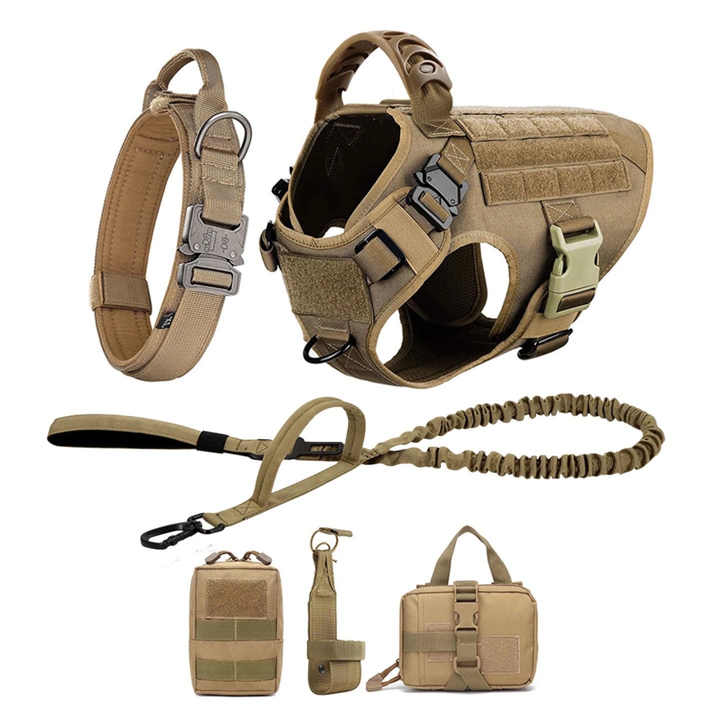 Padded Nylon Dog Harness And Leash Set With Quick Release