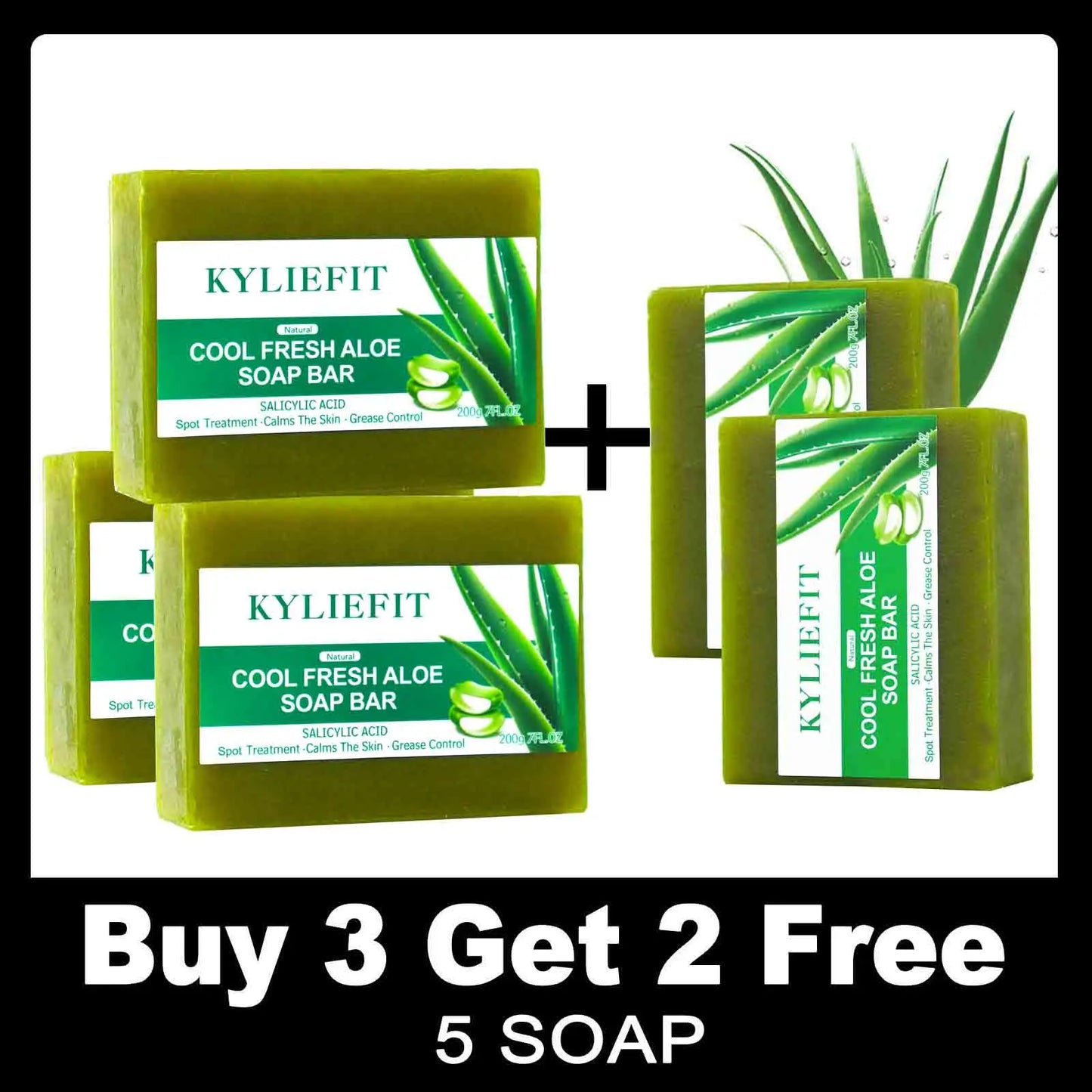 AILKE Aloe Brightening Soap Bar For Face And Body Daily