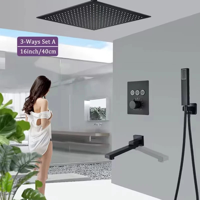 Wanmivezlo Brass LED Rain Shower Head Powered By Water Flow