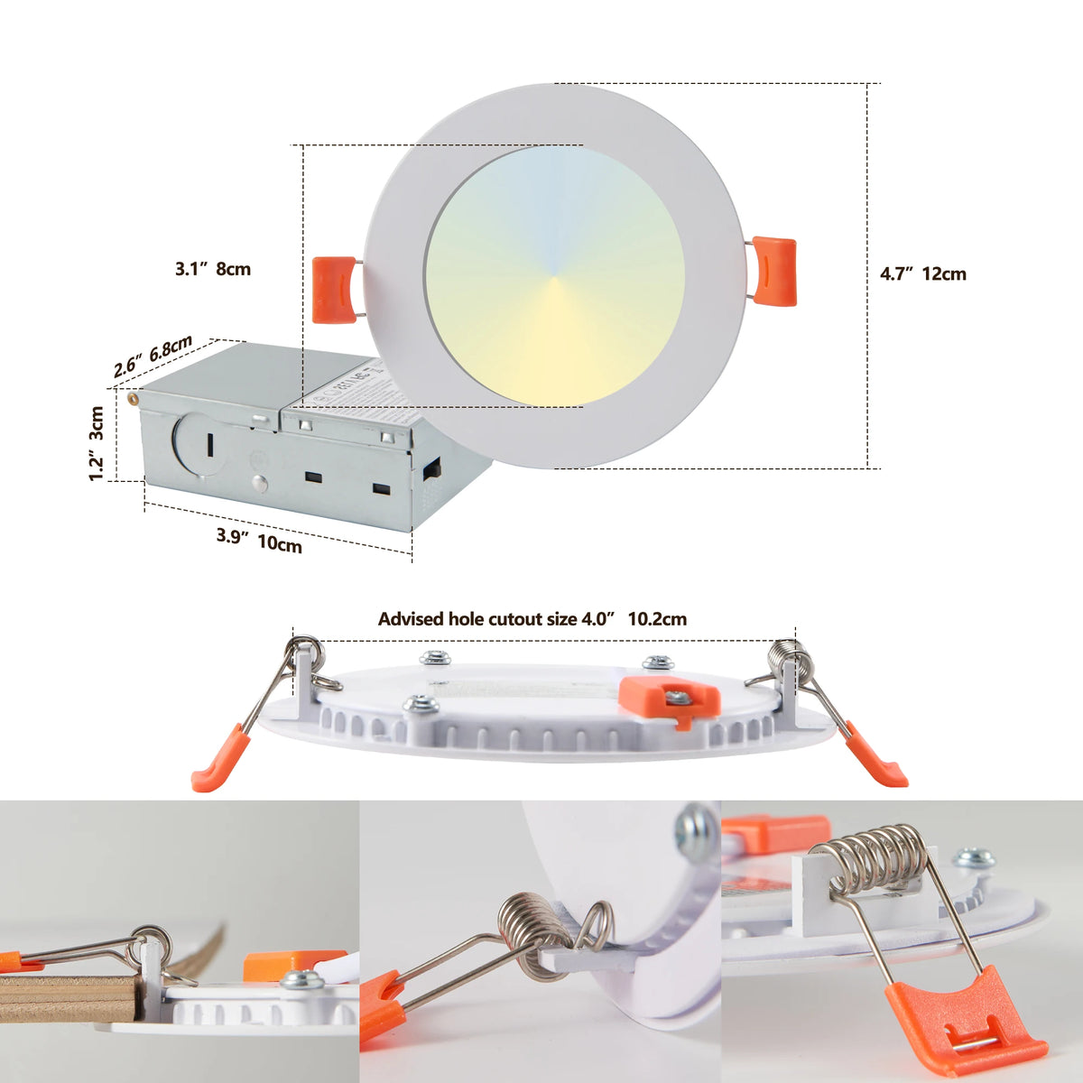 ArlgSite Dimmable Shellless Led Recessed Downlights With Junction Box