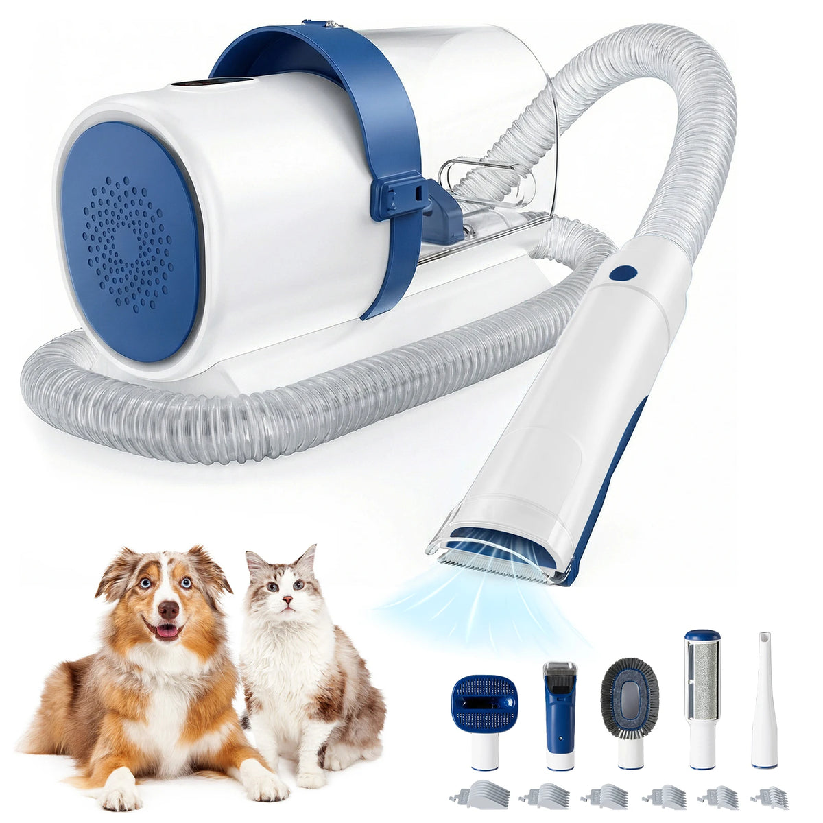 Professional Pet Grooming Vacuum Kit With Quiet Cordless Operation