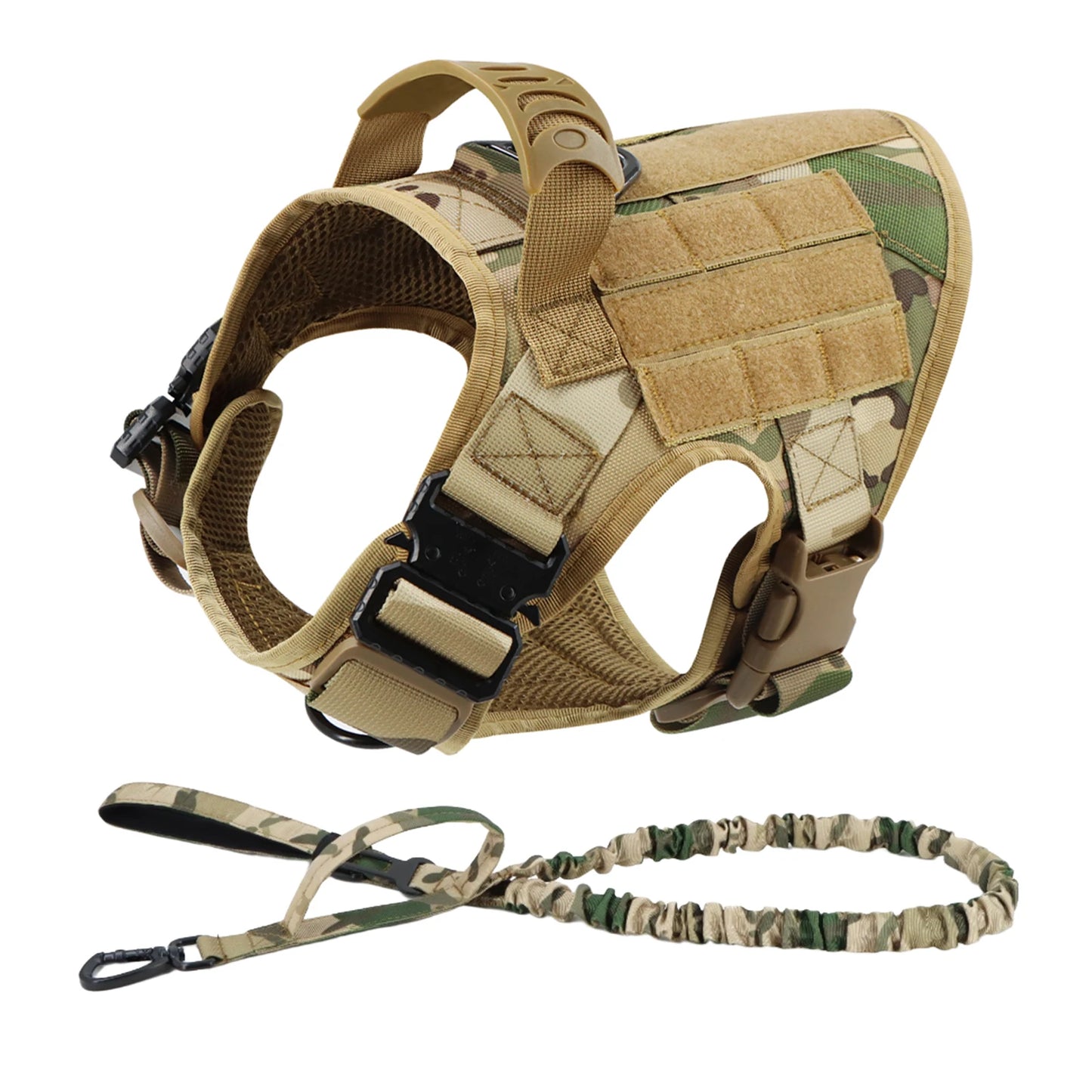 Padded Nylon Dog Harness And Leash Set With Quick Release