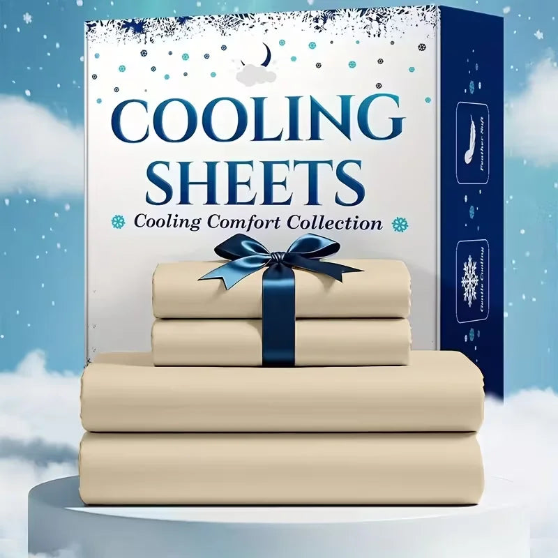 Bamboo Viscose Cooling Sheet Set Breathable Brushed Hot Sleeper Bedding