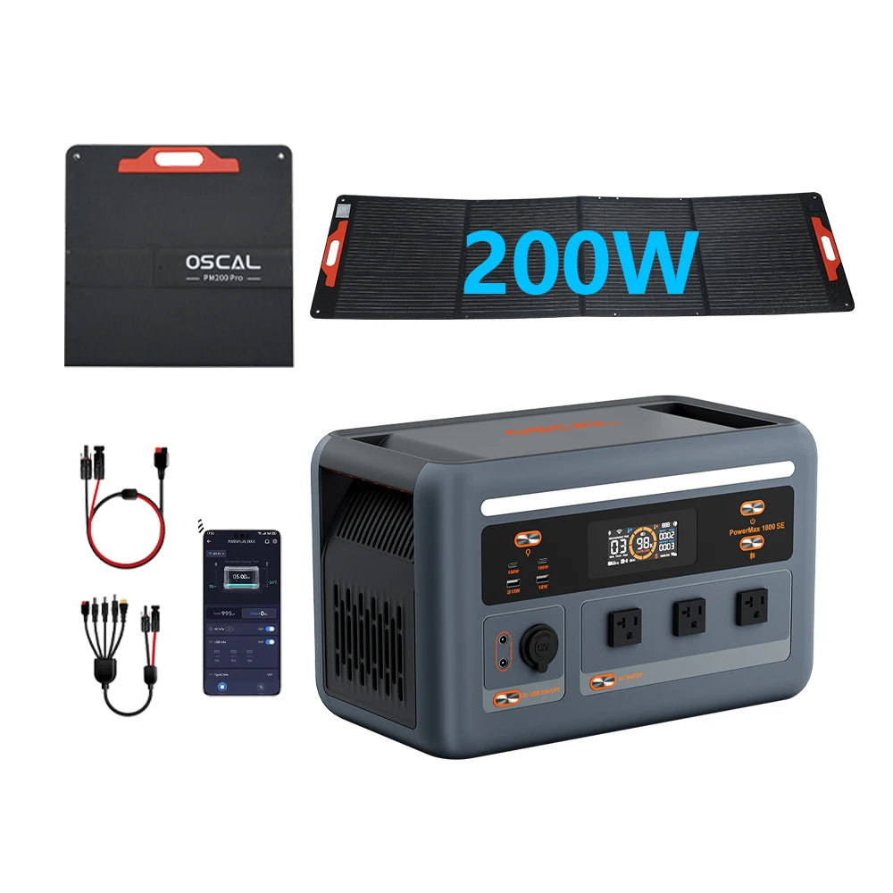 Oscal Powermax 1800W Portable Power Station With 1024Wh LiFePO4 Battery