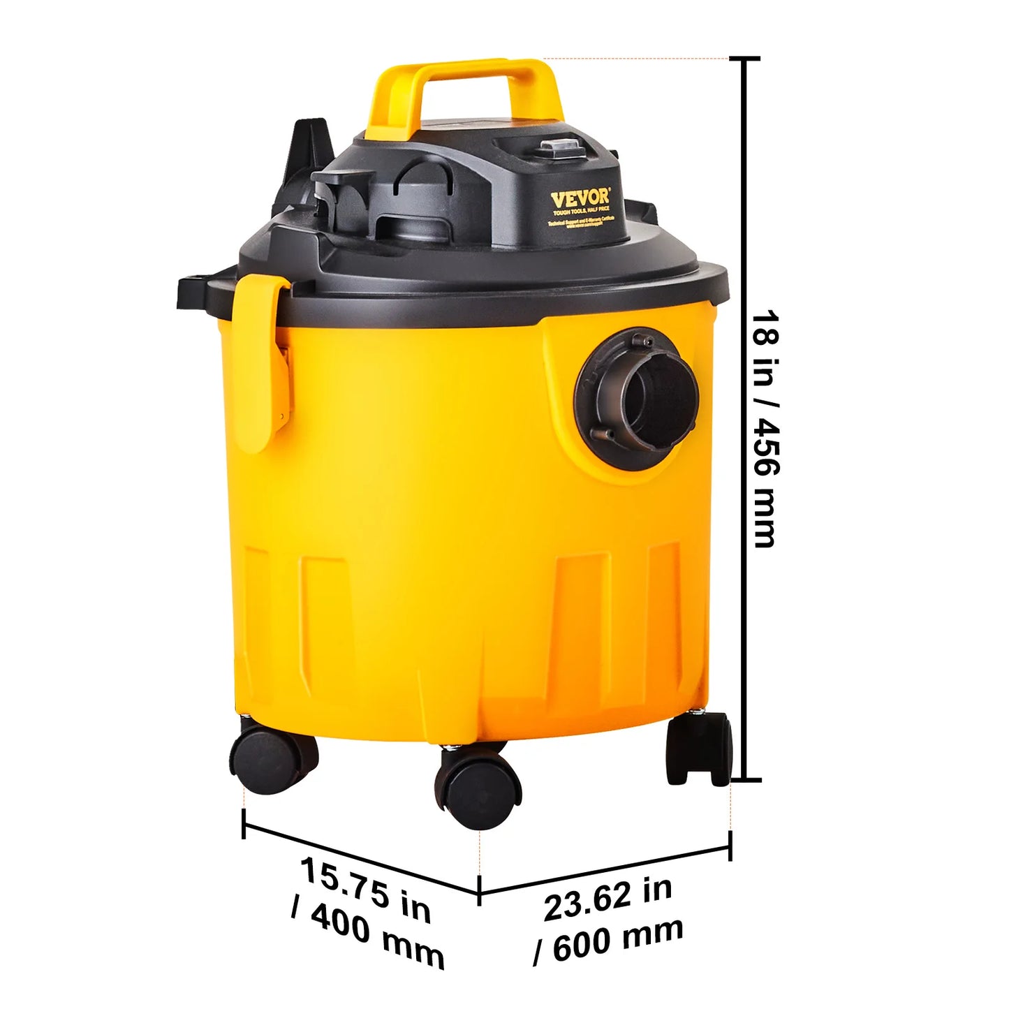 SucceBuy Stainless Steel Wet Dry Shop Vacuum With Powerful Suction