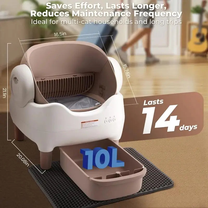 NestPawly Self Cleaning Cat Litter Box With App Control