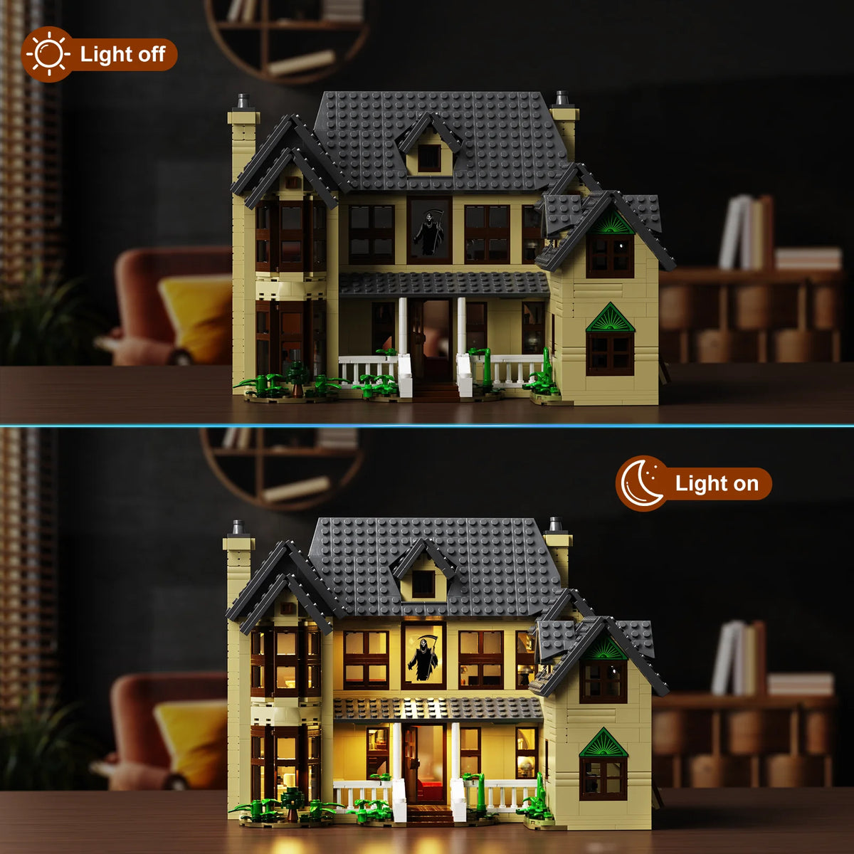 Haunted Horror House Building Block Set For Halloween Decor