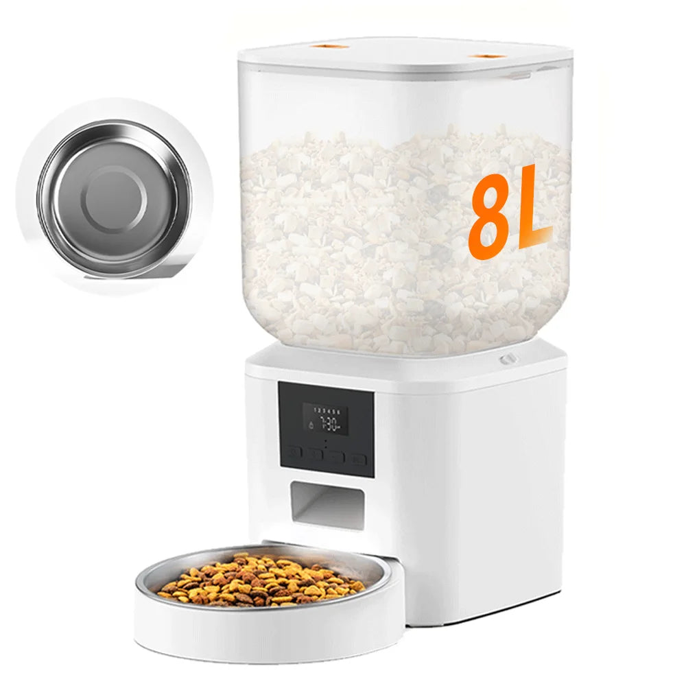 Nityers Automatic Cat Feeder With Key Control And Voice Recorder