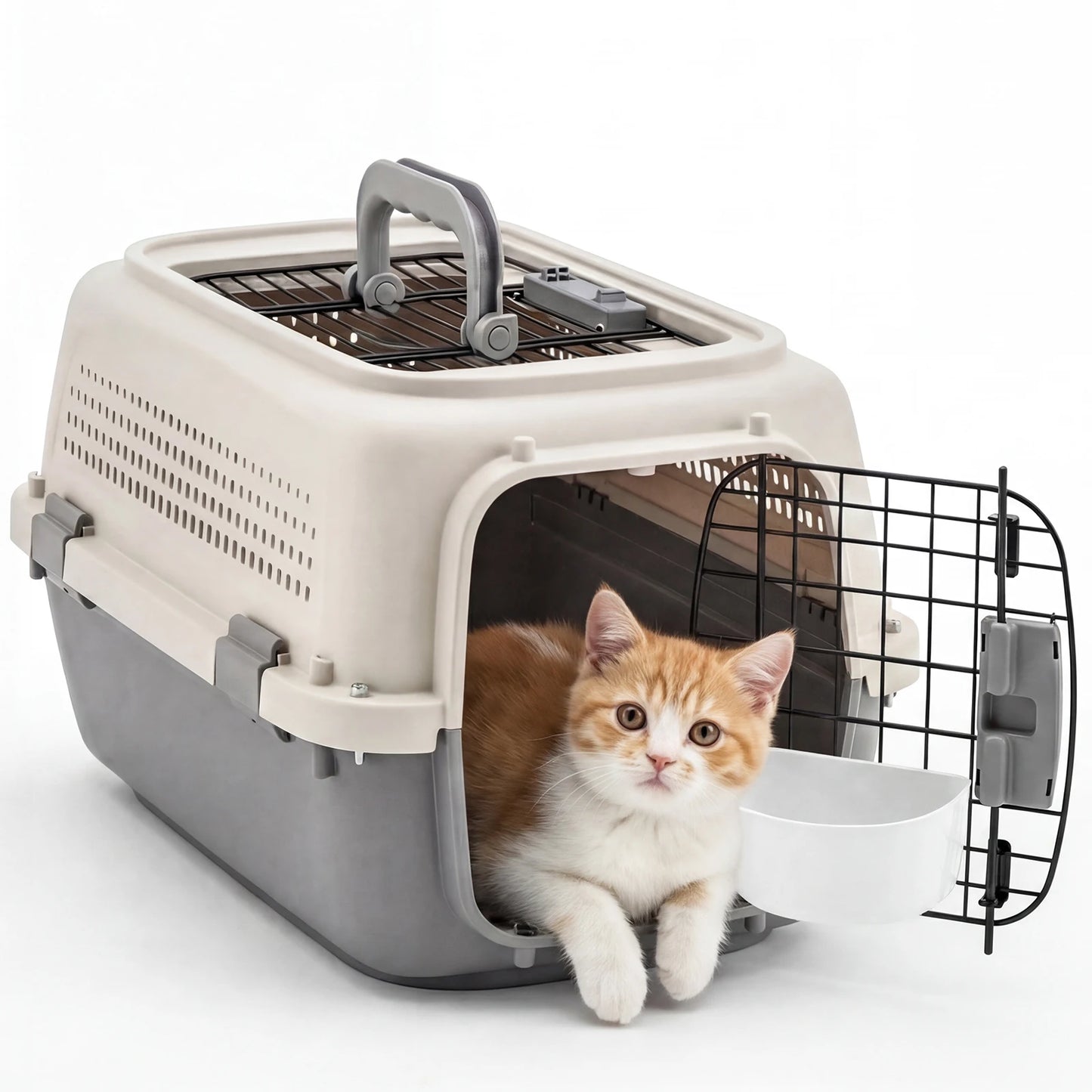 JHK Pet Carrier For Small Dogs And Cats With Top Load Door And Secure Latches