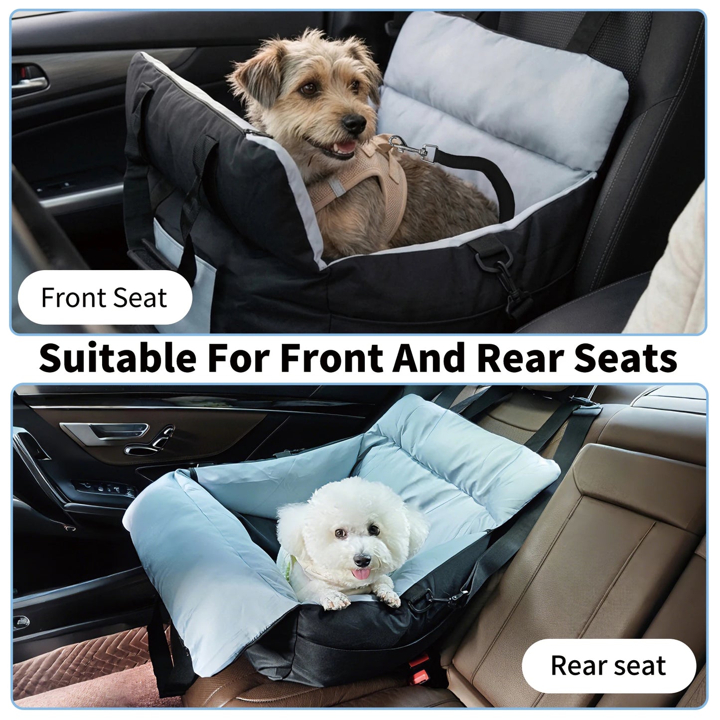 Borwart Portable Dog Booster Car Seat With Removable Cover