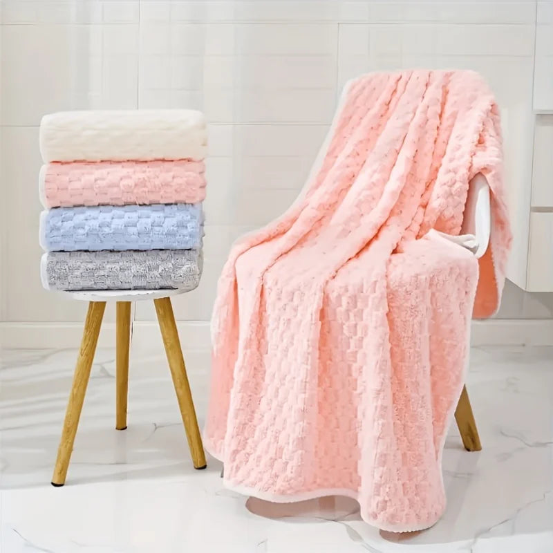 Waffle Weave Microfiber Bath Towels, Ultra Soft And Quick Dry