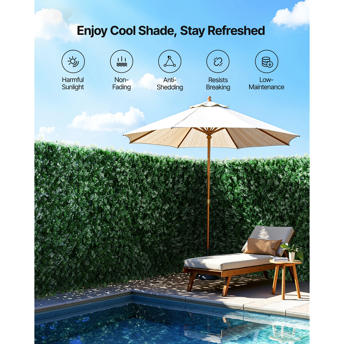 VEVOR Artificial Ivy Privacy Screen For Outdoor Garden Decor