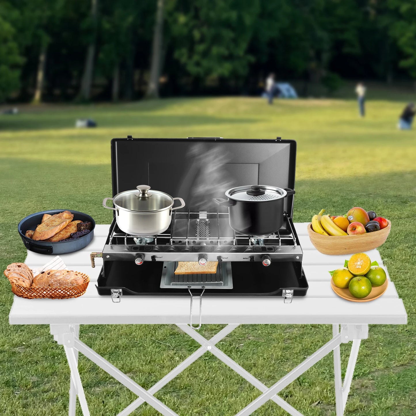 Portable 4.5KW Gas Camping Stove For Outdoor Cooking
