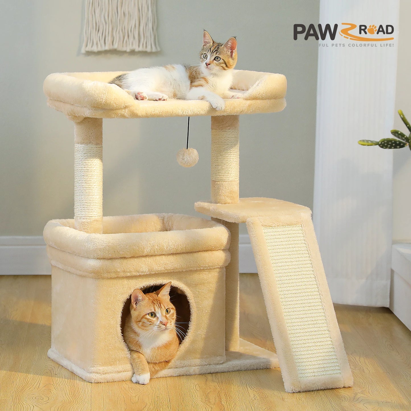 Pawz Road Multi Level Cat Tree With Sisal Scratching Posts