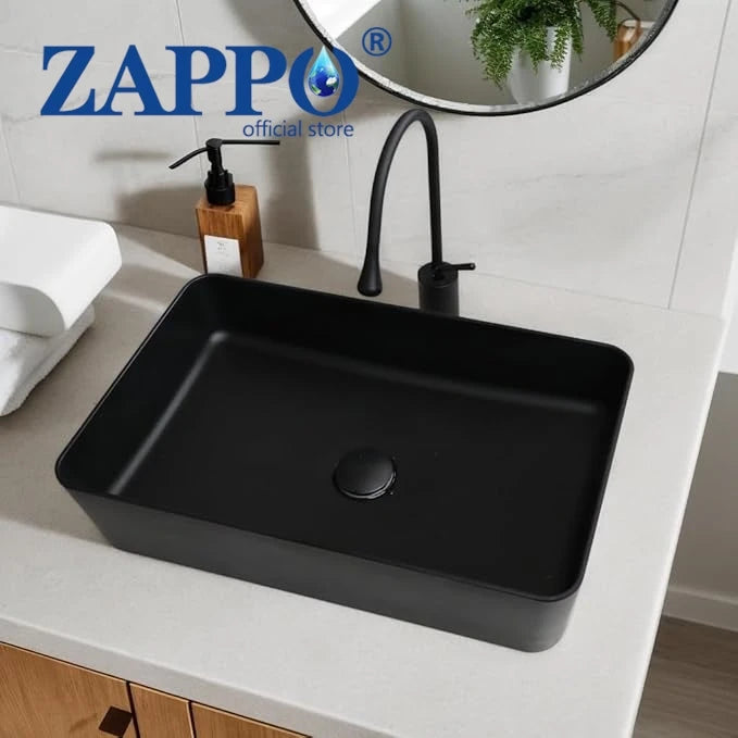 Vessel Sink With Faucet And Drain, Stone Resin, Above Counter