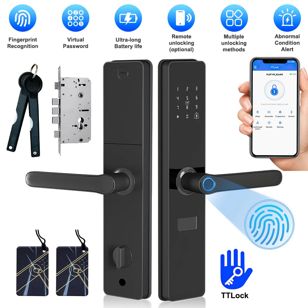 Smart Door Lock With Fingerprint App Password And Rfid Access
