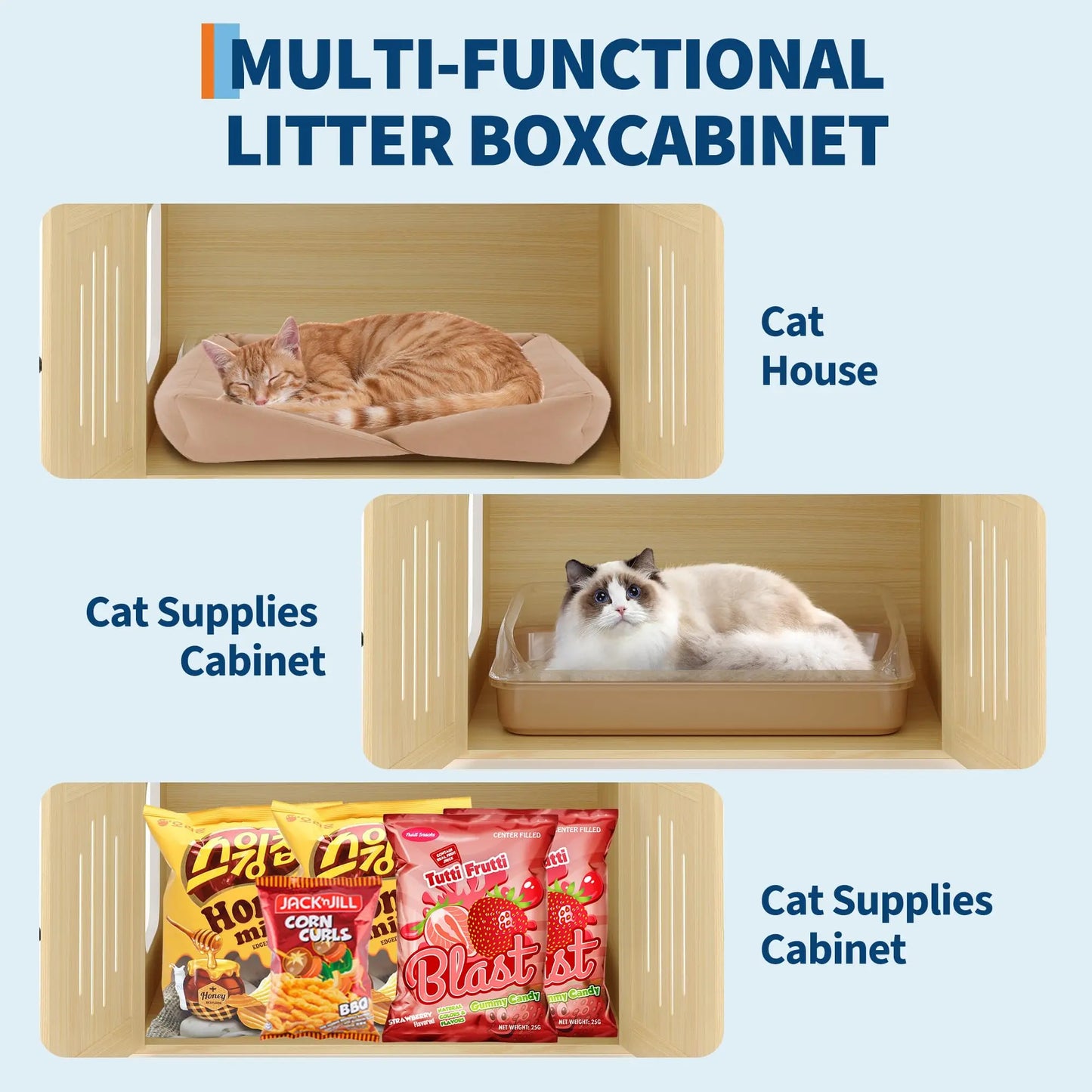 Studyset Multi Level Cat Tree With Litter Box Enclosure