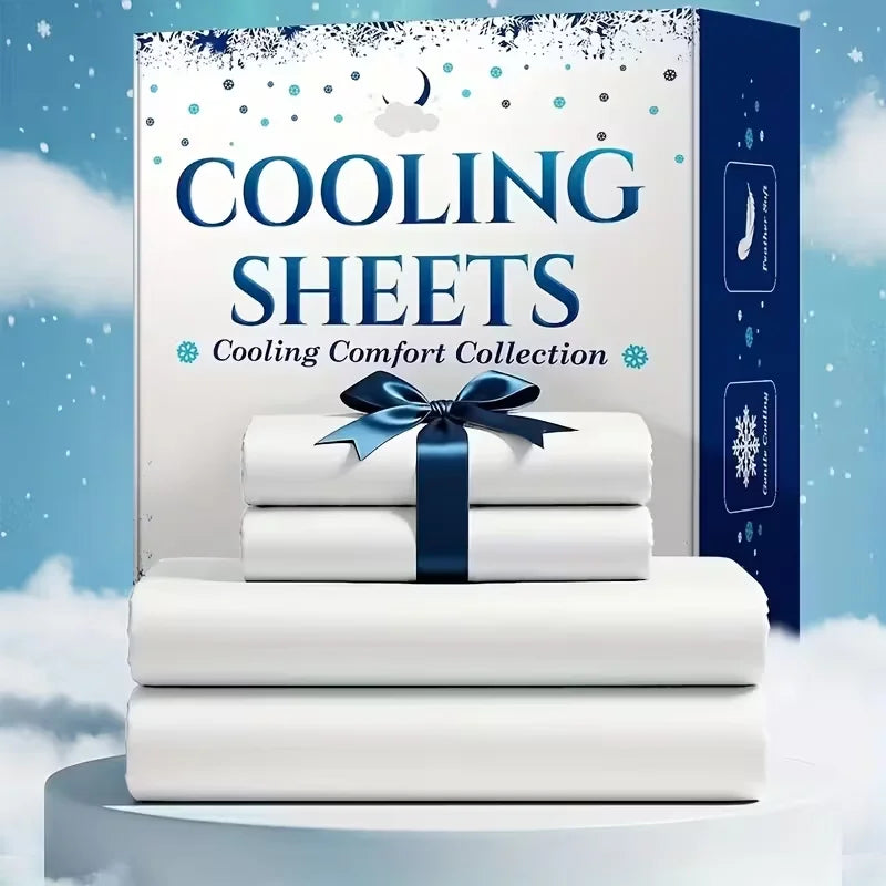 Bamboo Viscose Cooling Sheet Set Breathable Brushed Hot Sleeper Bedding