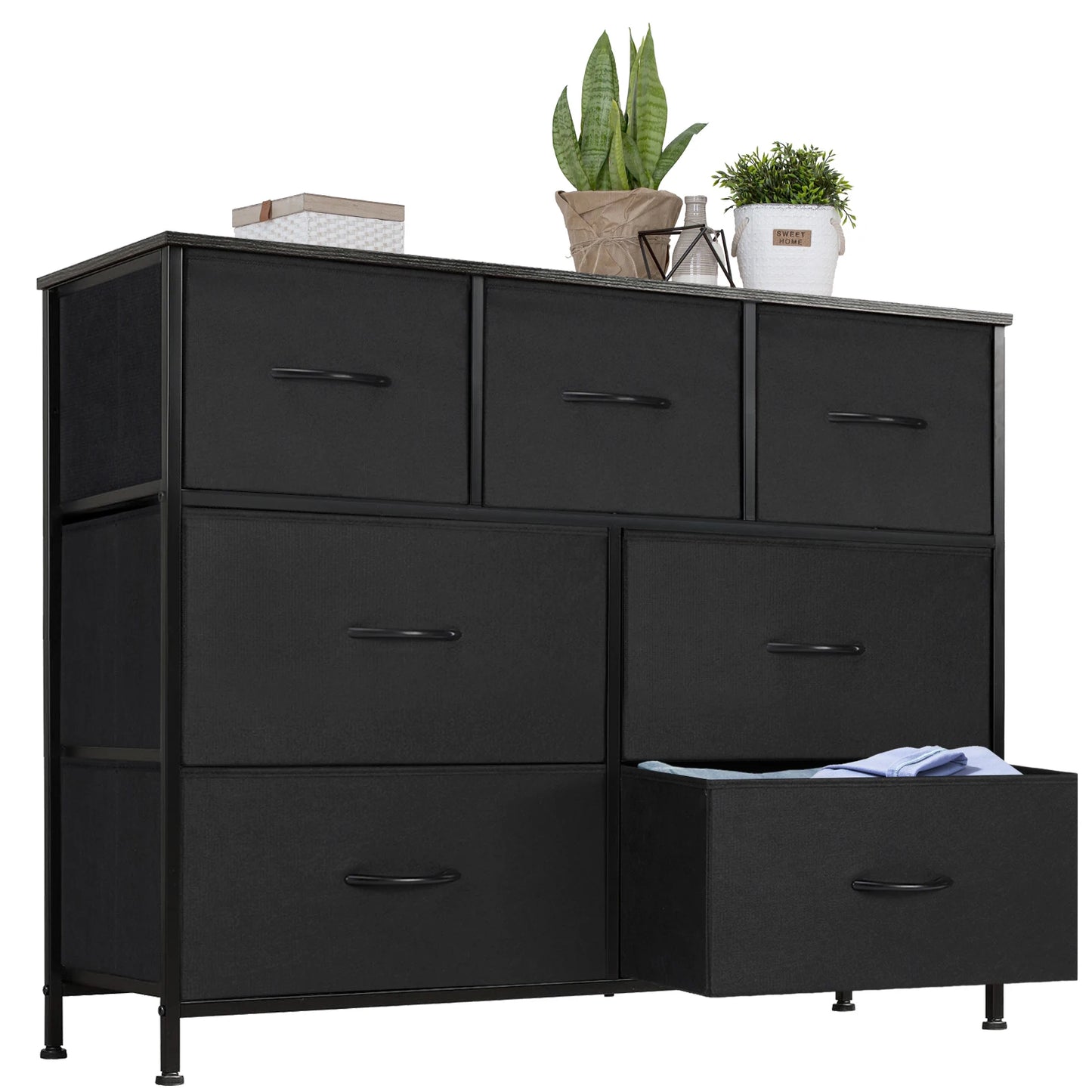 JHK Modern Fabric Drawer Dresser Organizer For Bedroom