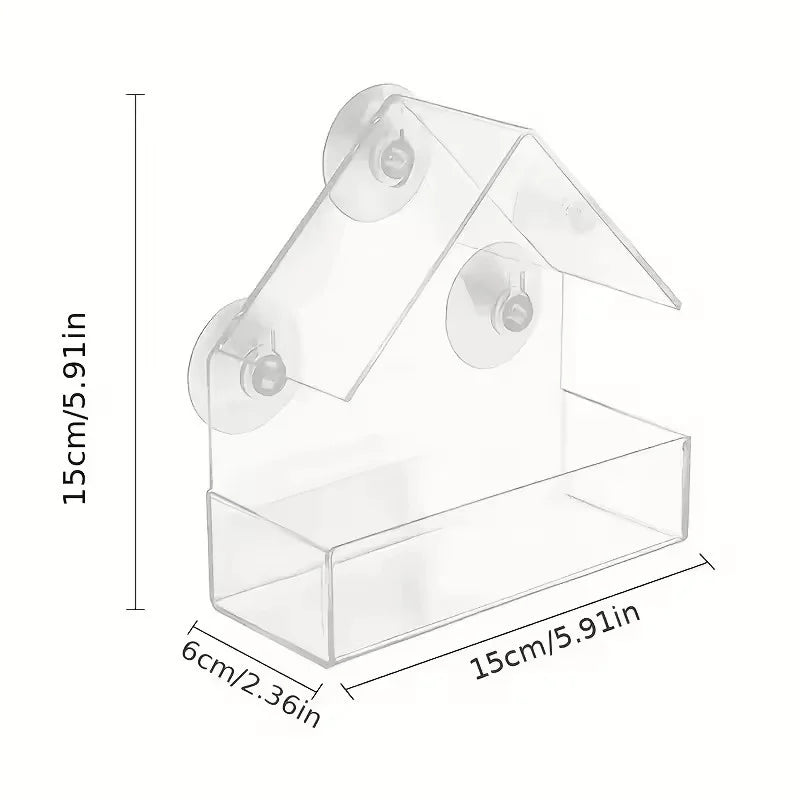 Window Bird Feeder With Strong Suction Cups For Wild Birds