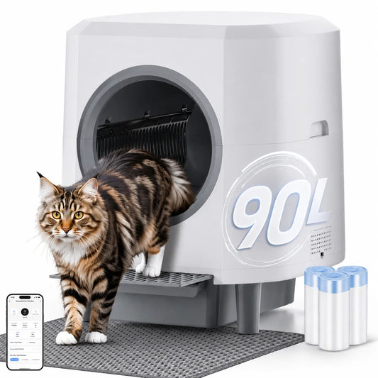 Ellenpent Automatic Self-Cleaning Litter Box With App Control
