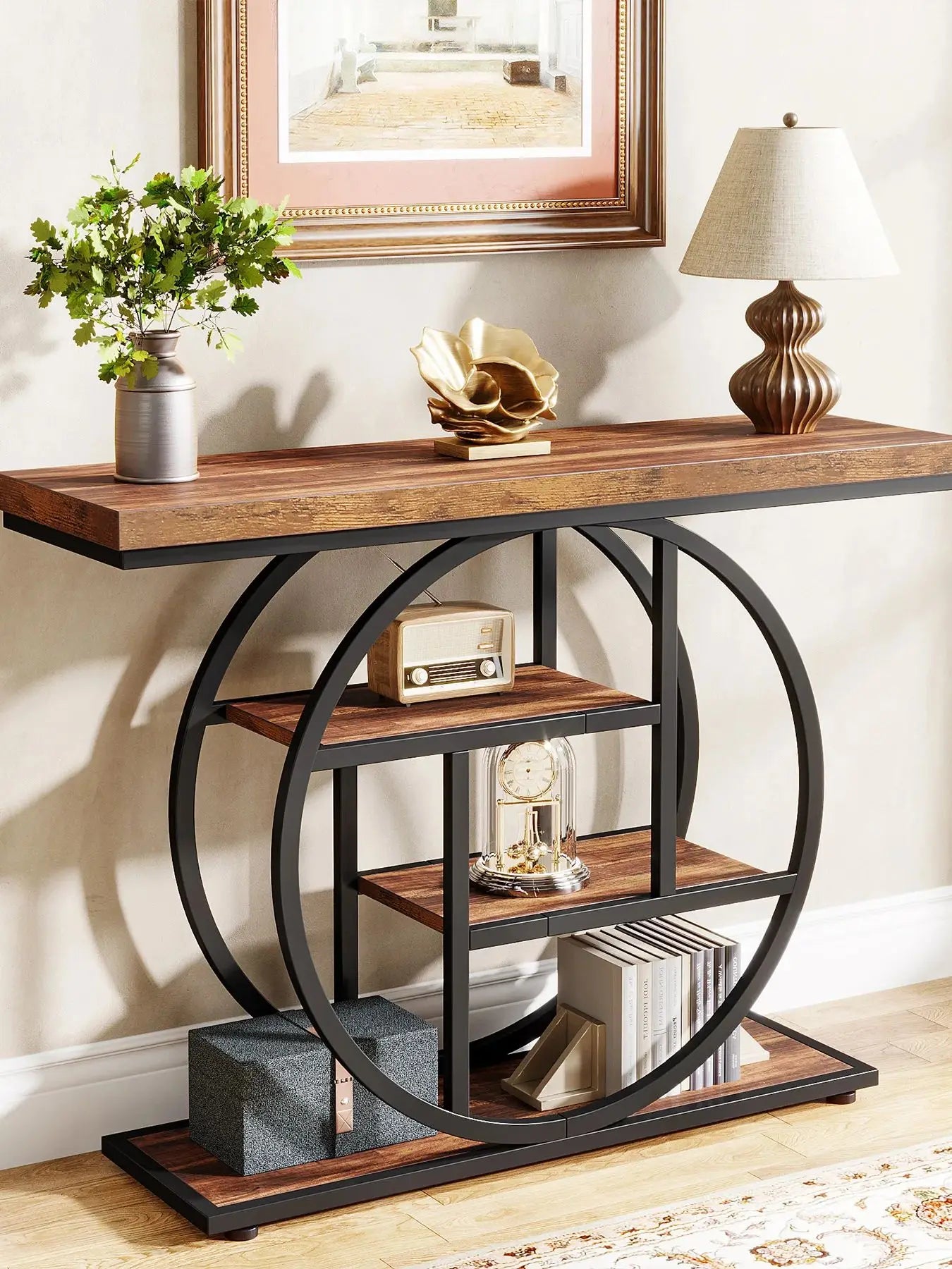 Tribesigns Console Table Multi Tier Entryway Sofa Table
