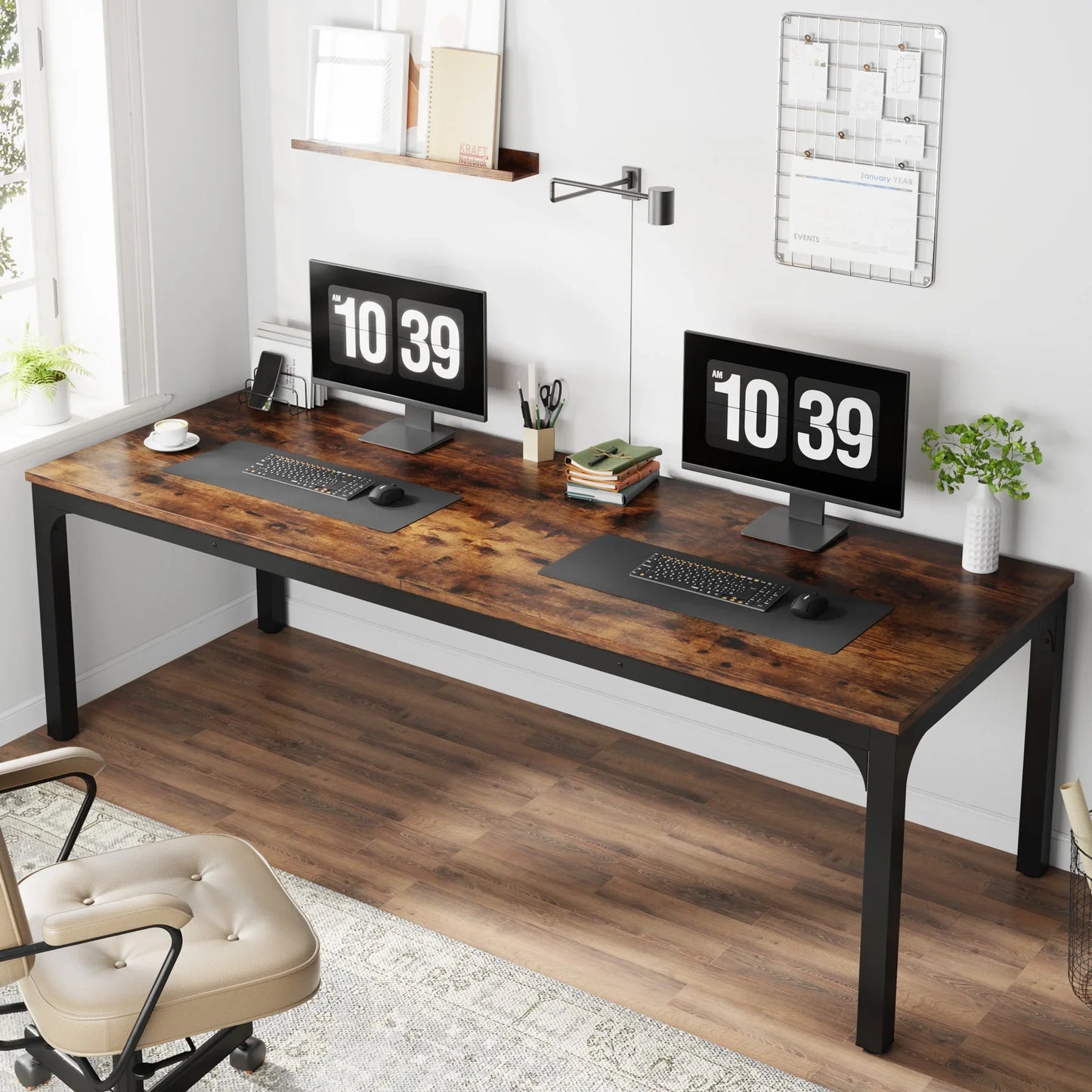 Tribesigns Two Person Desk For Home Office Large Workstation