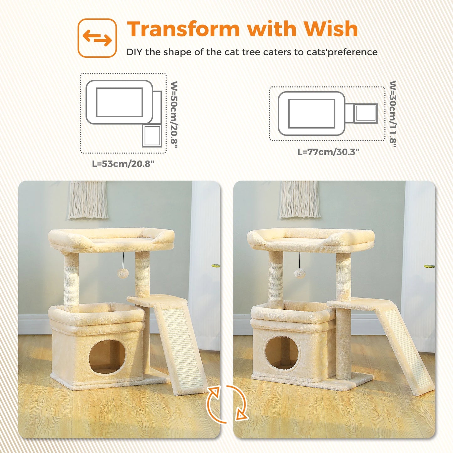 Pawz Road Multi Level Cat Tree With Sisal Scratching Posts