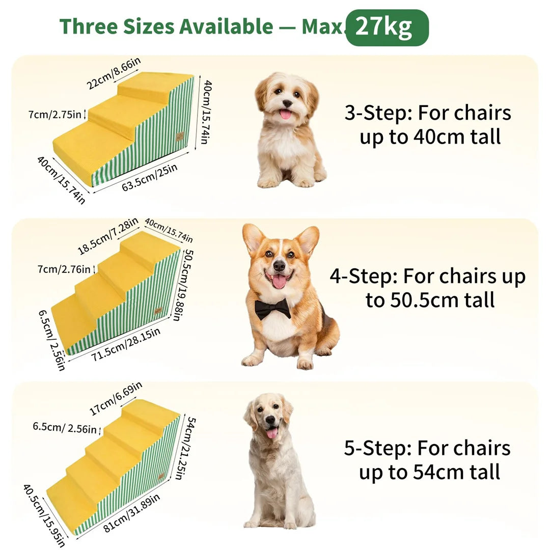 Pet Stairs For Dogs With Non Slip Removable Surface