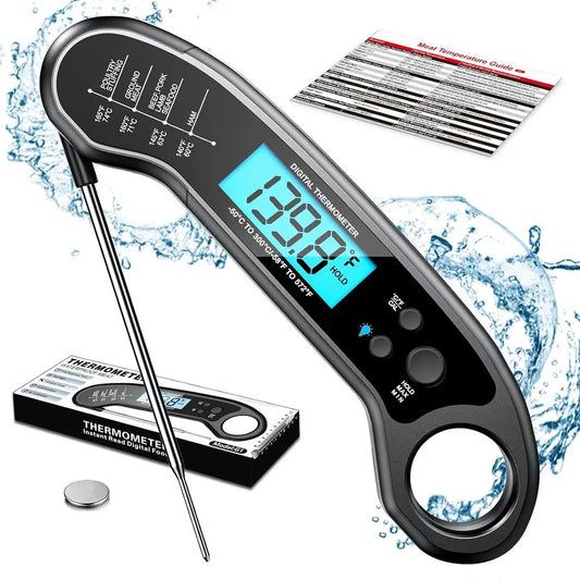 Digital Waterproof Meat Thermometer Fast Reading For Kitchen BBQ Cooking