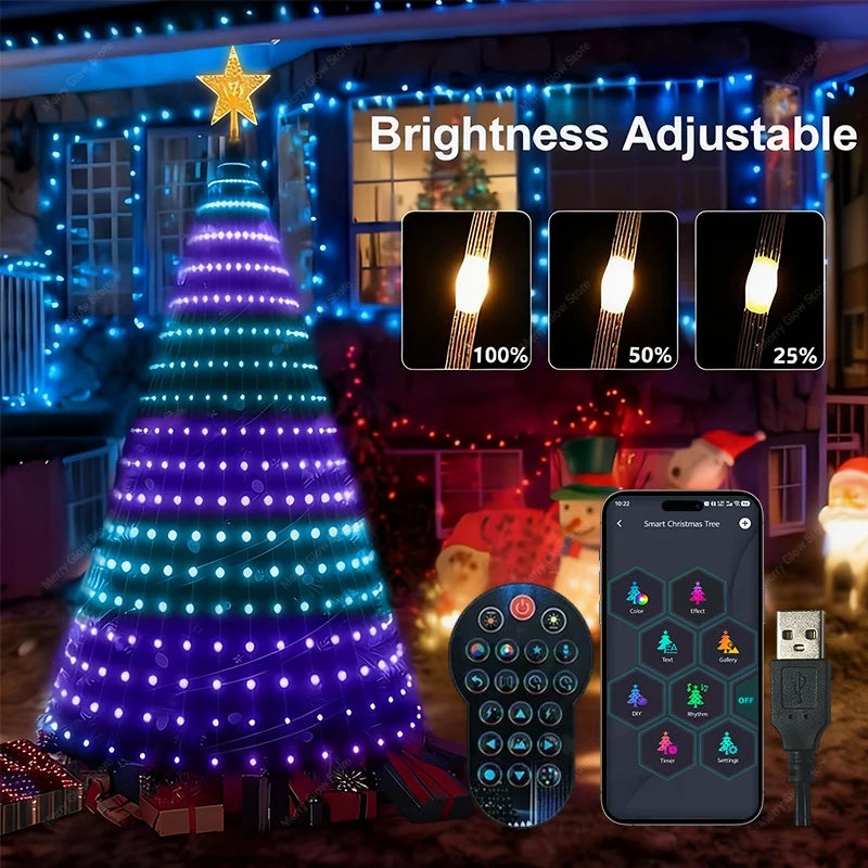 MIMIRGB Smart Bluetooth Christmas Tree Lights With Music Sync