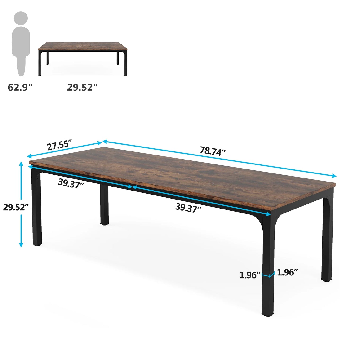 Tribesigns Two Person Desk For Home Office Large Workstation