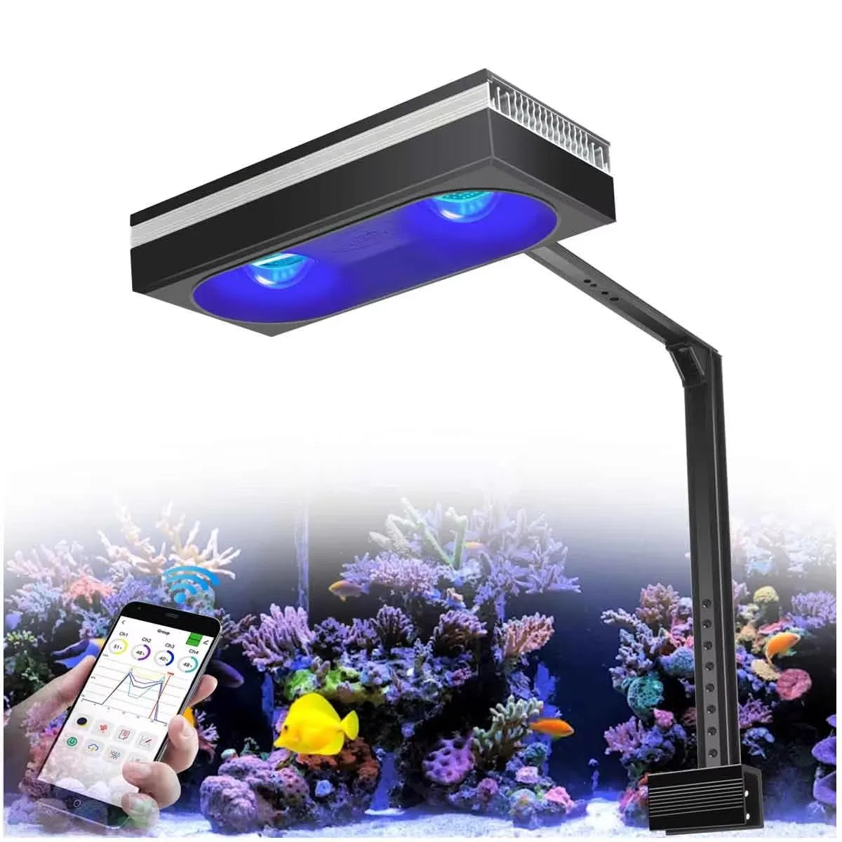 PopBloom RL180 WiFi LED Aquarium Reef Light 180W Full Spectrum