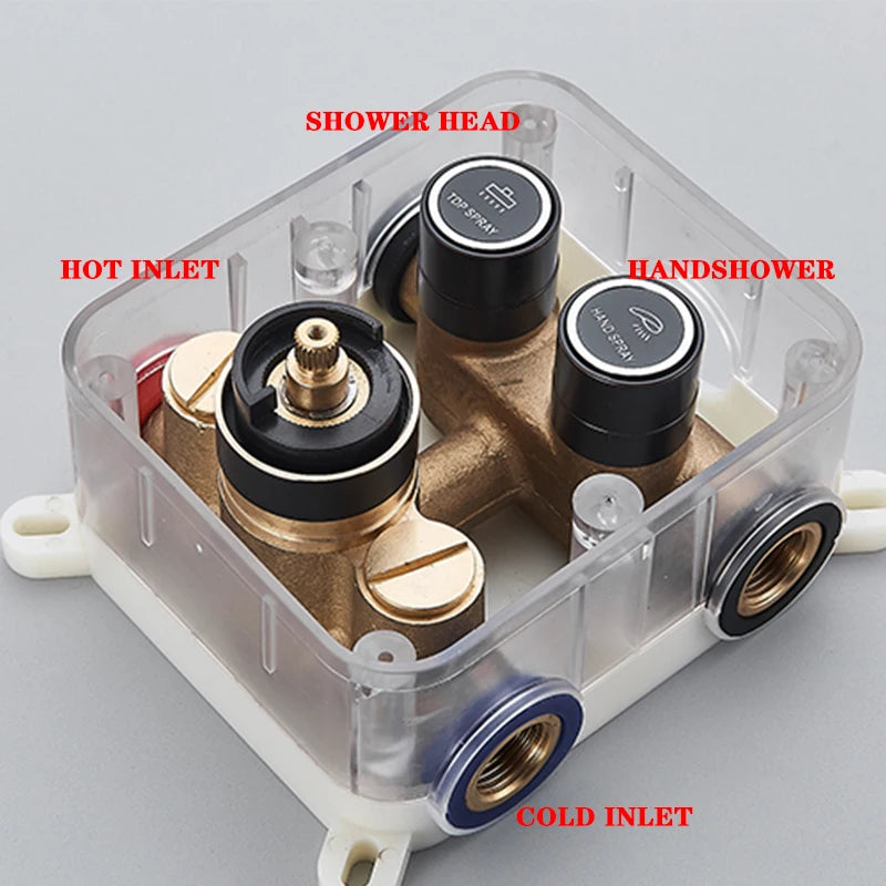 Wanmivezlo Brass LED Rain Shower Head Powered By Water Flow