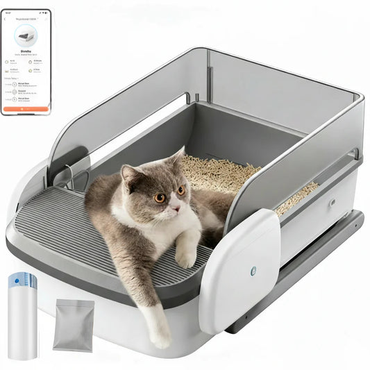 Automatic Self Cleaning Litter Box With App Control For Multi-Cat