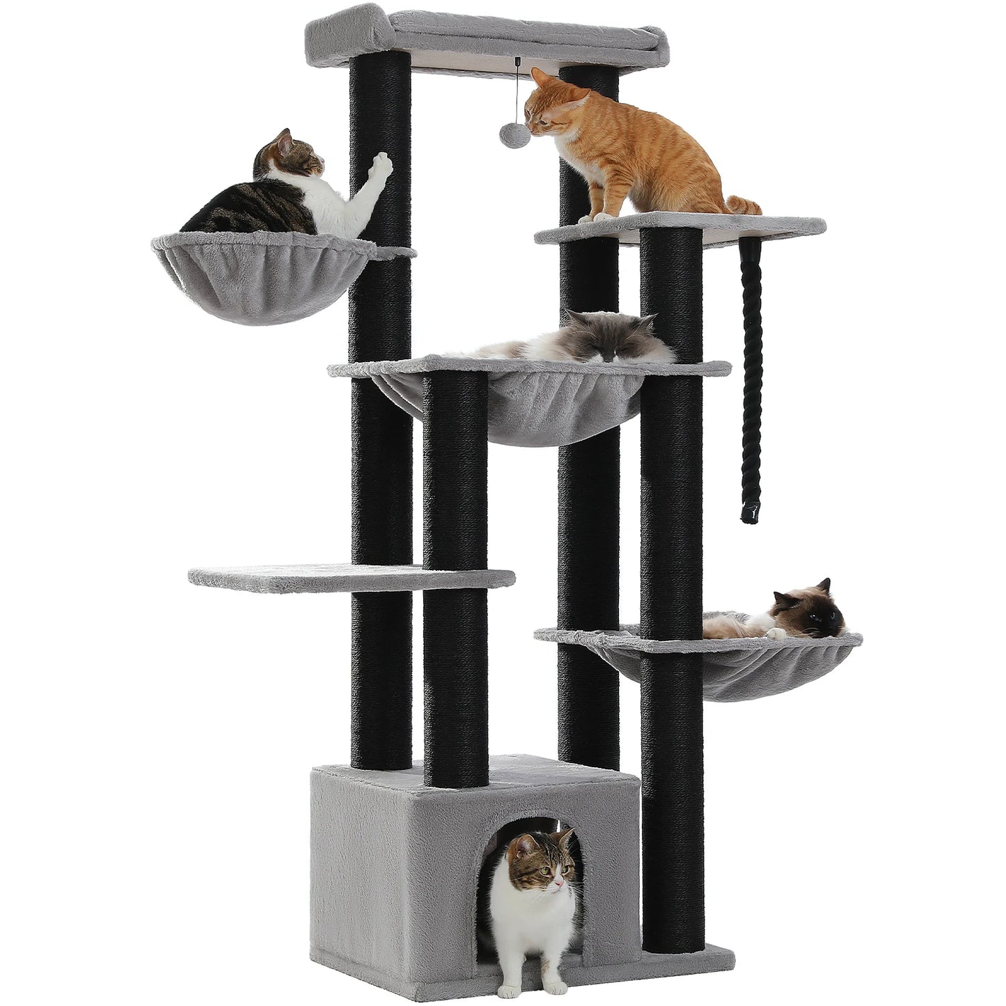PAWZ Road Large Cat Tree With Five Levels And Hammock