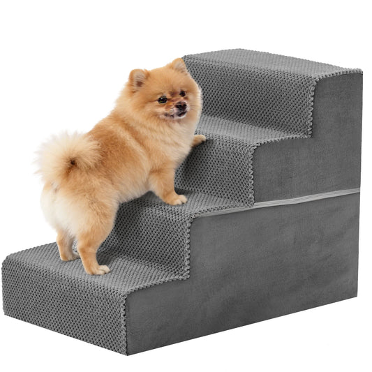 Right Angled Foam Dog Stairs 3 To 5 Steps Non Slip Ramp