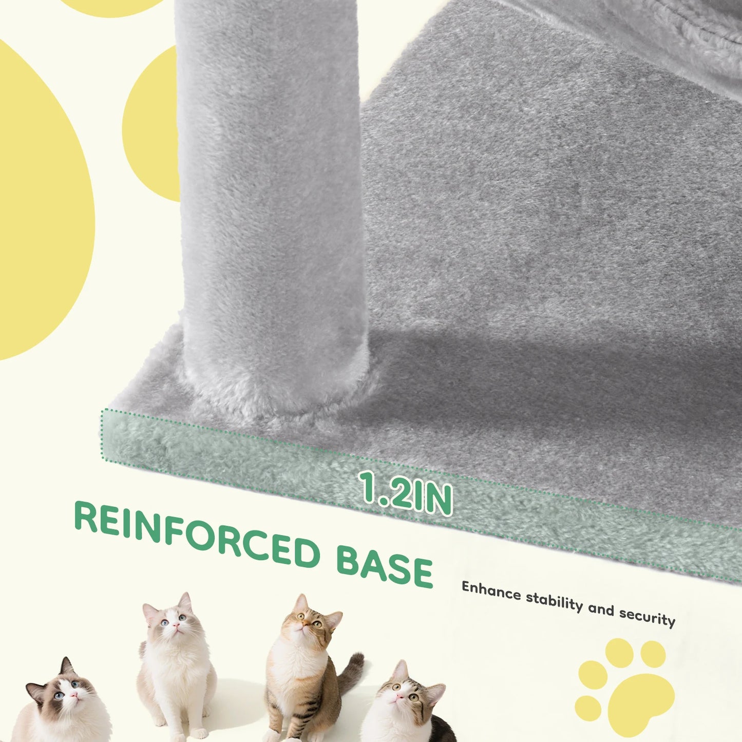 JHK Cat Tree MultiCat Climbing Tower With Sisal Posts