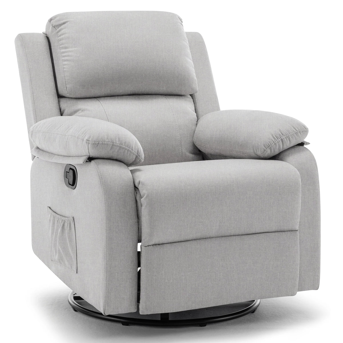 Korser Modern Fabric Swivel Rocking Recliner Chair for Living Room