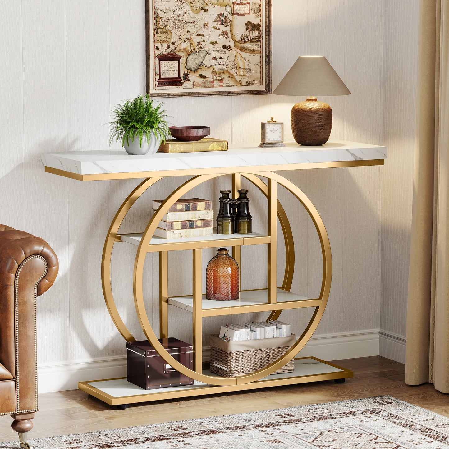 Tribesigns Console Table Multi Tier Entryway Sofa Table